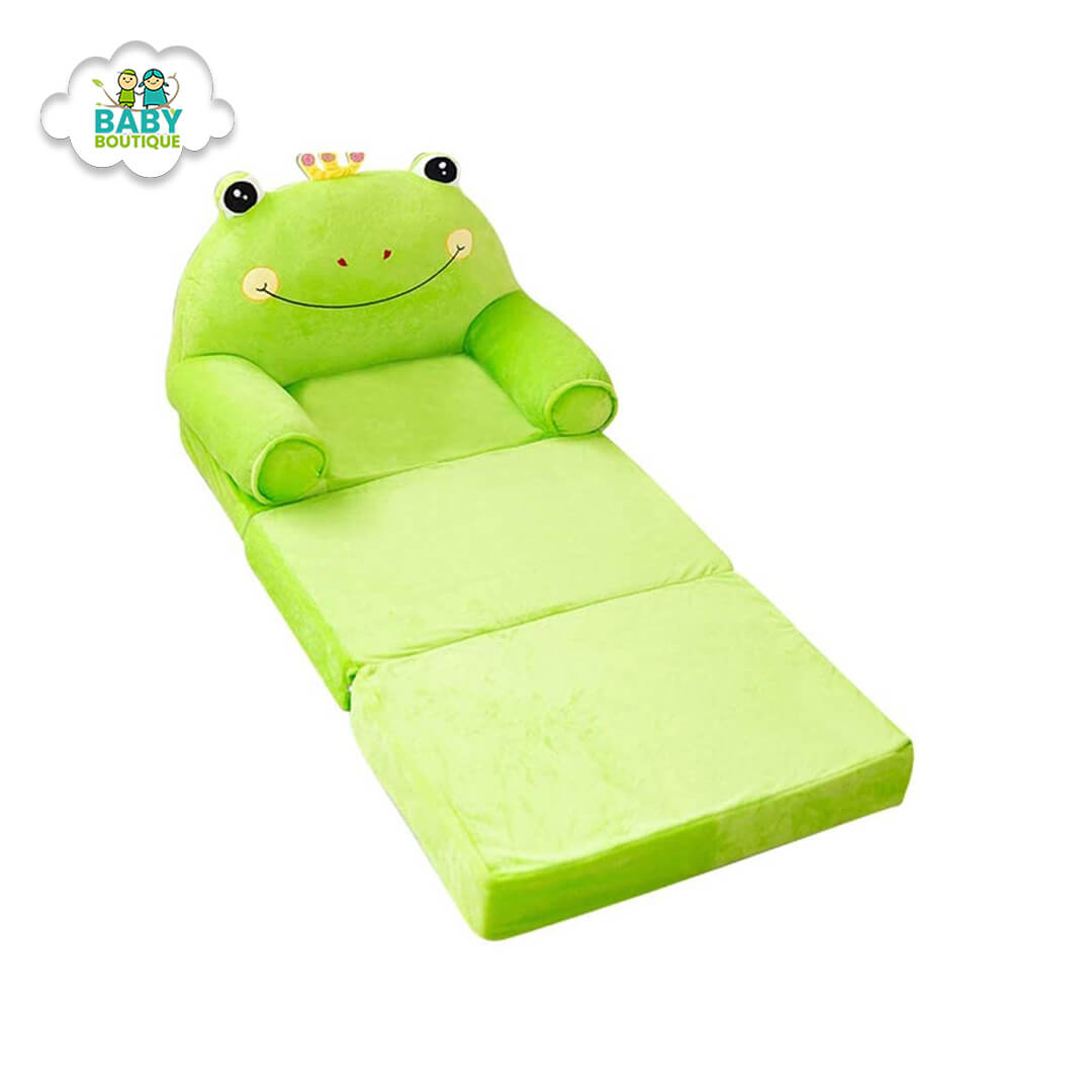 2 in 1 Foldable Baby Sofa – Frog Green - Baby Boutique