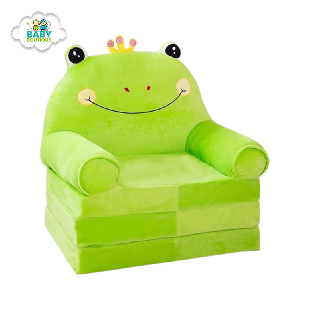2 in 1 Foldable Baby Sofa – Frog Green - Baby Boutique
