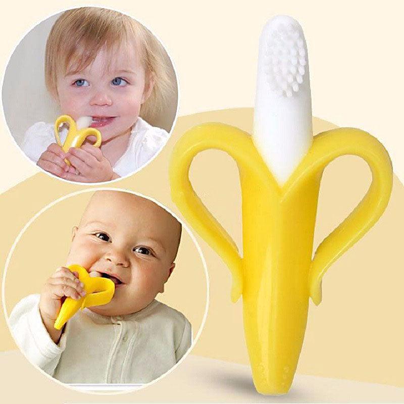 Pack of 2 Baby Banana Teether & Baby Fruit Pacifier - Baby Boutique