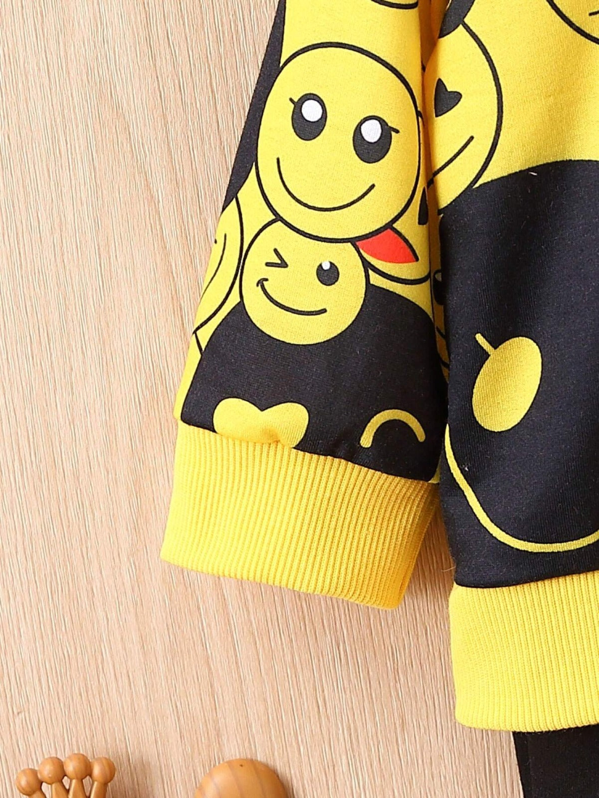 Baby Yellow Smilee Winter Fleece Kids Track Suit