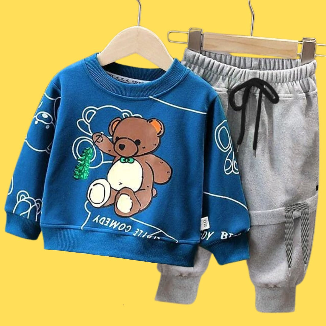 Blue Bear Winter Fleece Kids Track Suit