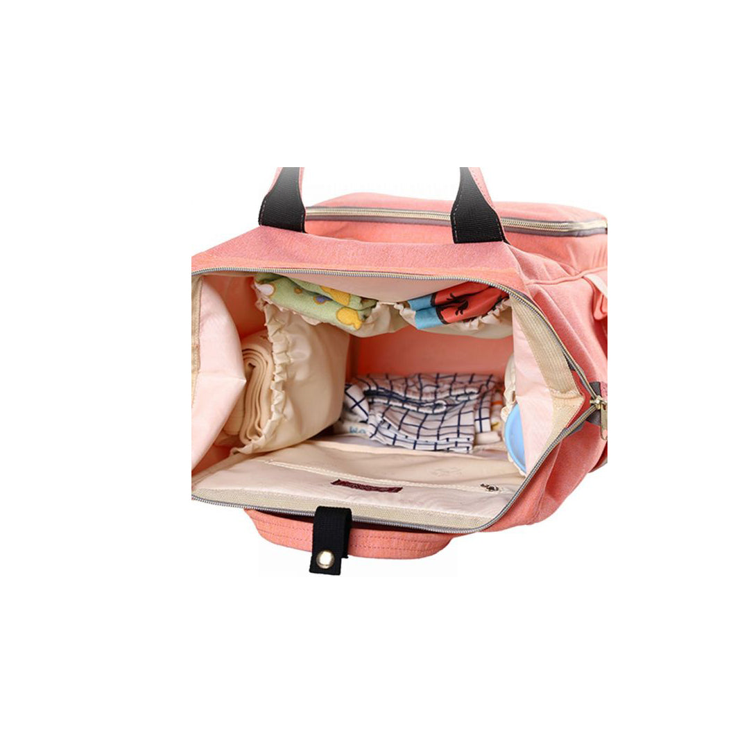 Baby Diaper Bag Backpack Multi-Function Waterproof Travel Bag (Peach)
