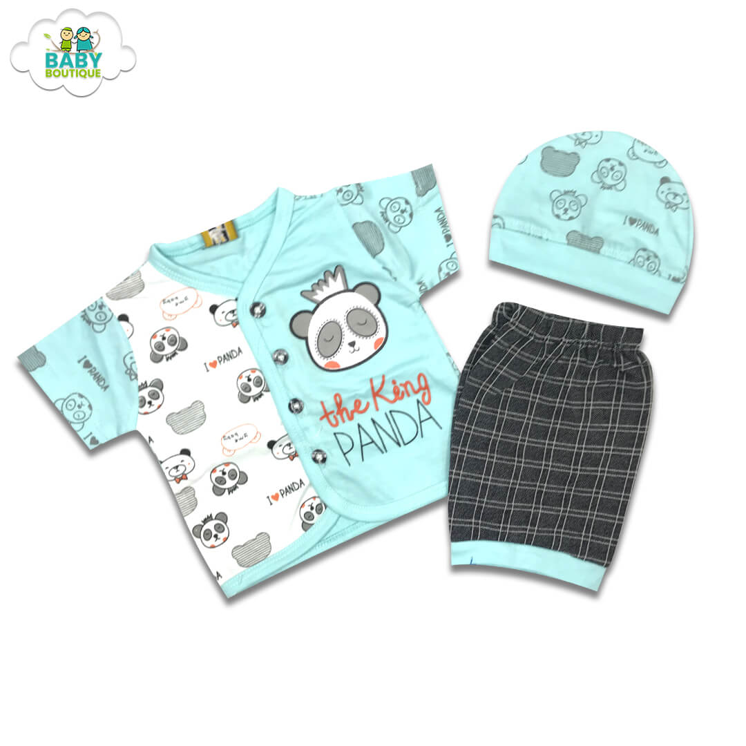 3Pcs New Born Set – Panda - Baby Boutique