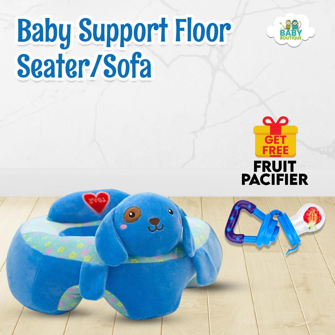 Baby Support Floor Seater/Sofa - Blue Puppy - Baby Boutique