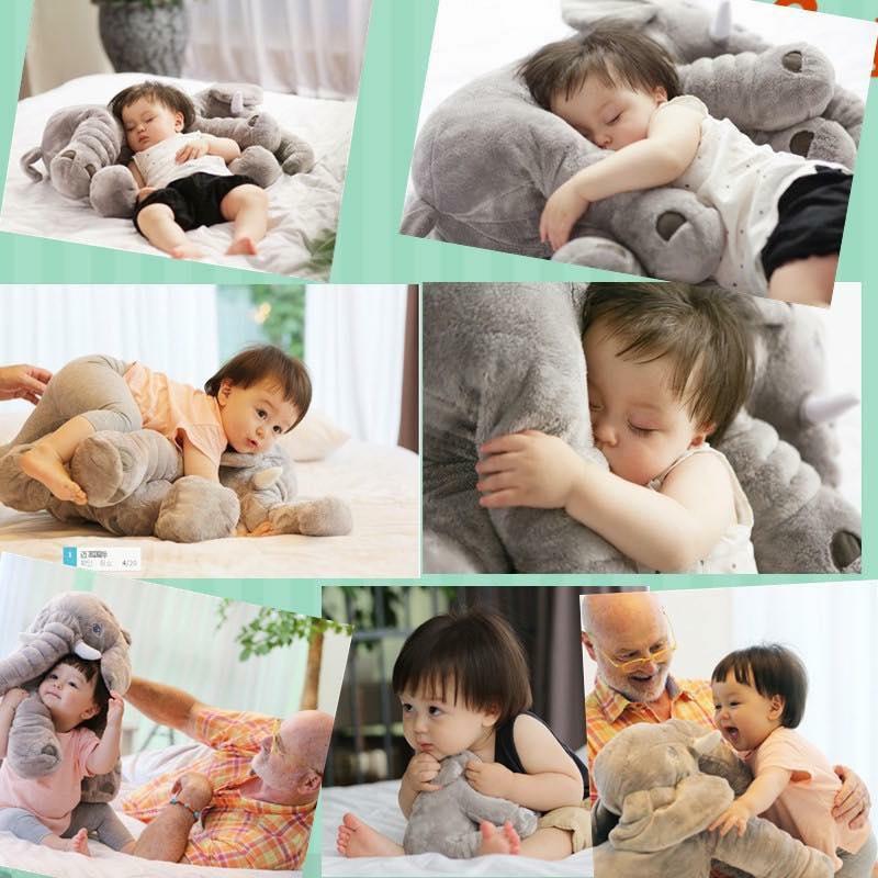 Baby Elephant Sleeping Pillow- Dark PINK