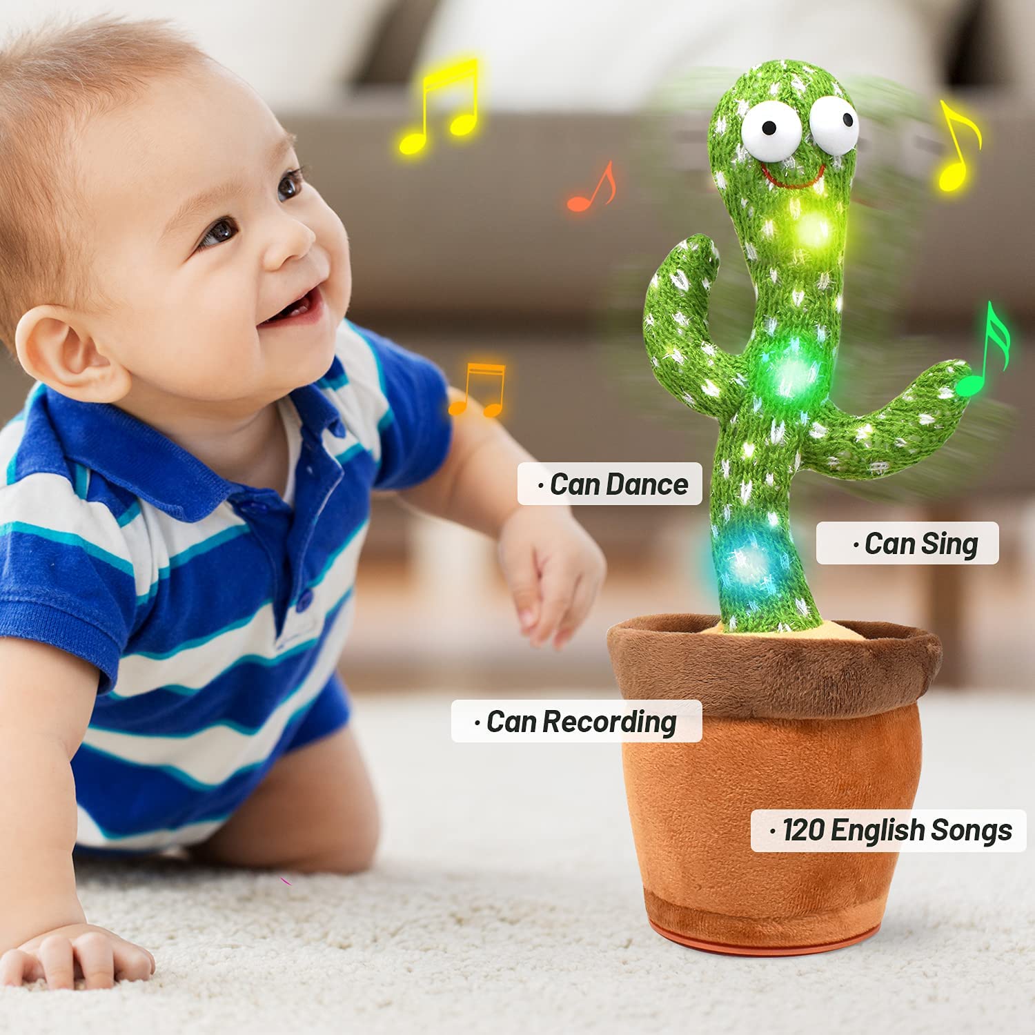 2 in 1 Dancing & Talking Cactus Toy – Baby Boutique