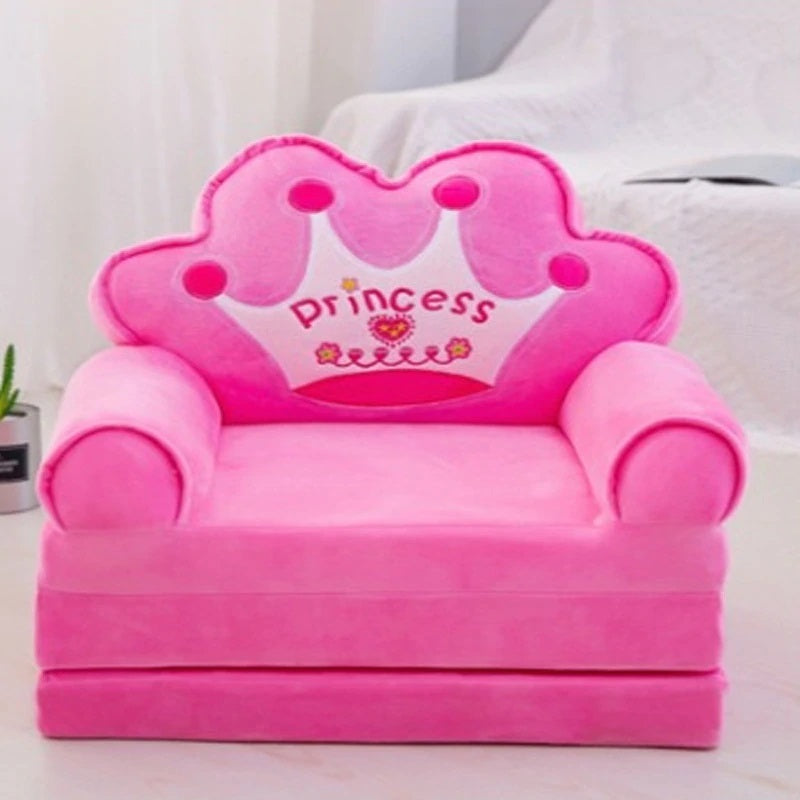 2 in 1 Foldable Baby Sofa - Pink