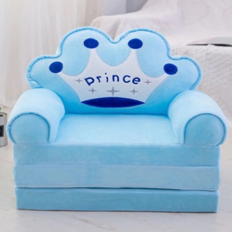 2 in 1 Foldable Baby Sofa - Blue
